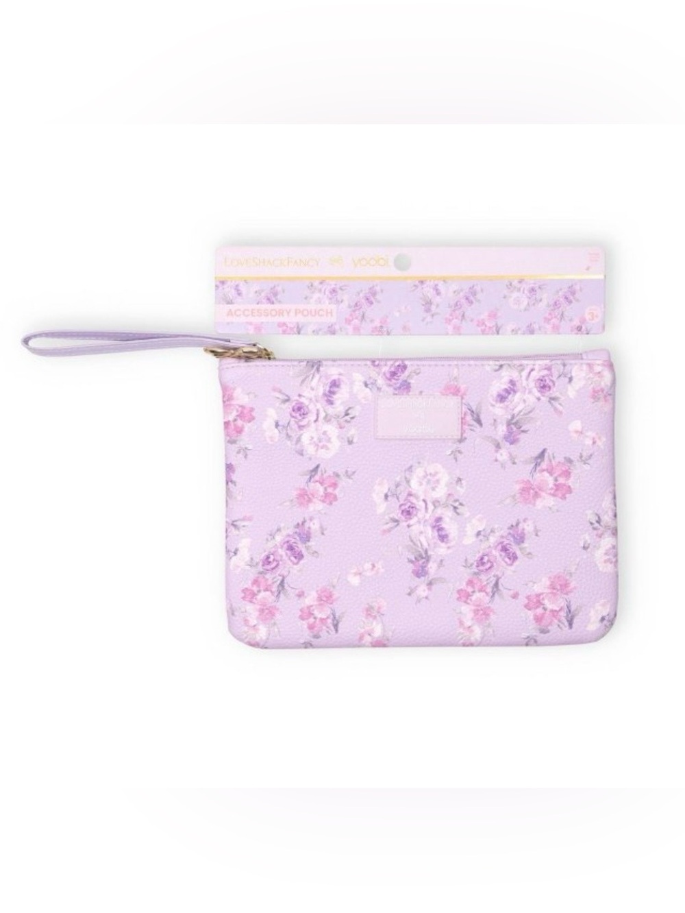 NWT LoveShackFancy × Target - Yoobi Happy Thoughts Flat Zip Pencil Case Hibiscus